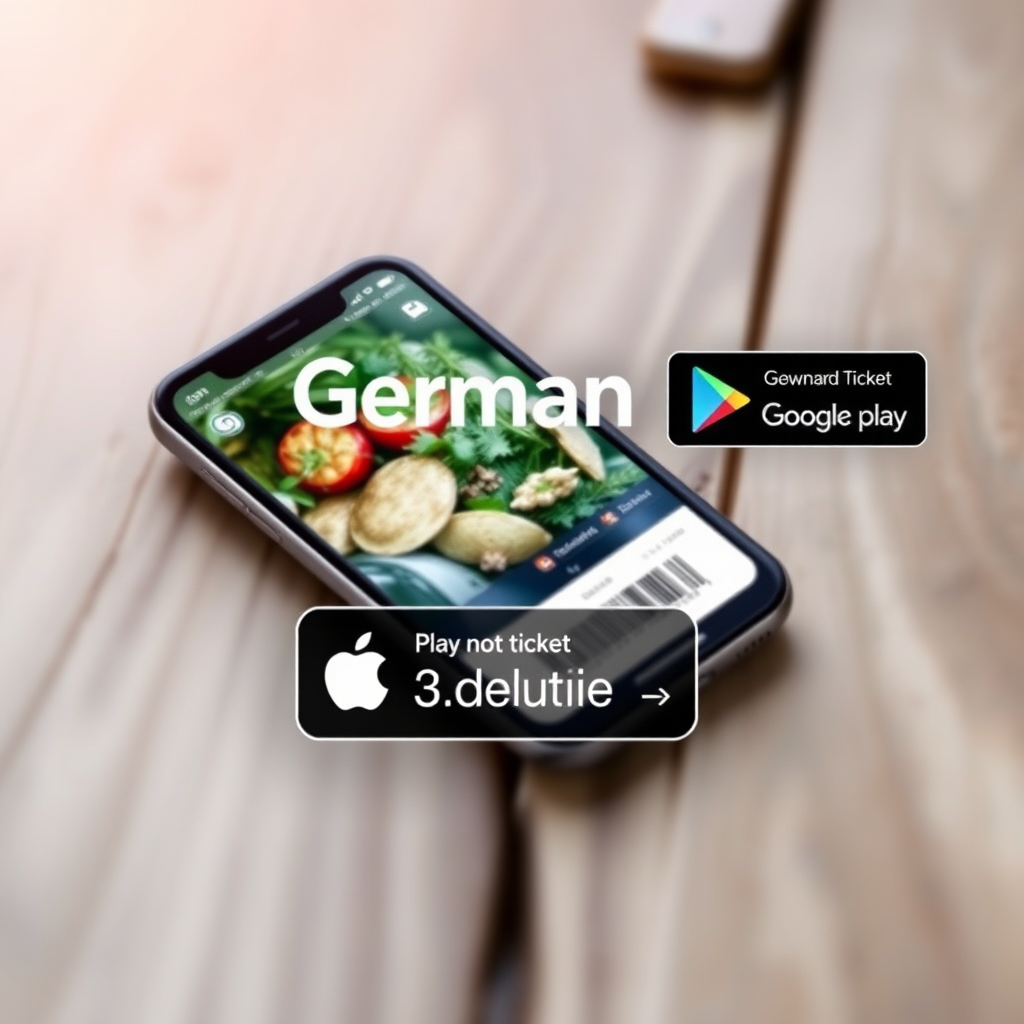 Deutschland-Ticket App Download Buttons für Apple App Store und Google Play Store